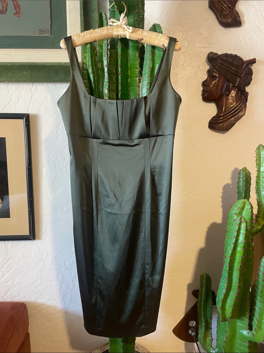 Calvin Klein Satin Bodycon Dress Size M